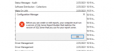 PENDING - Before you can create or edit reports your computer must run ...